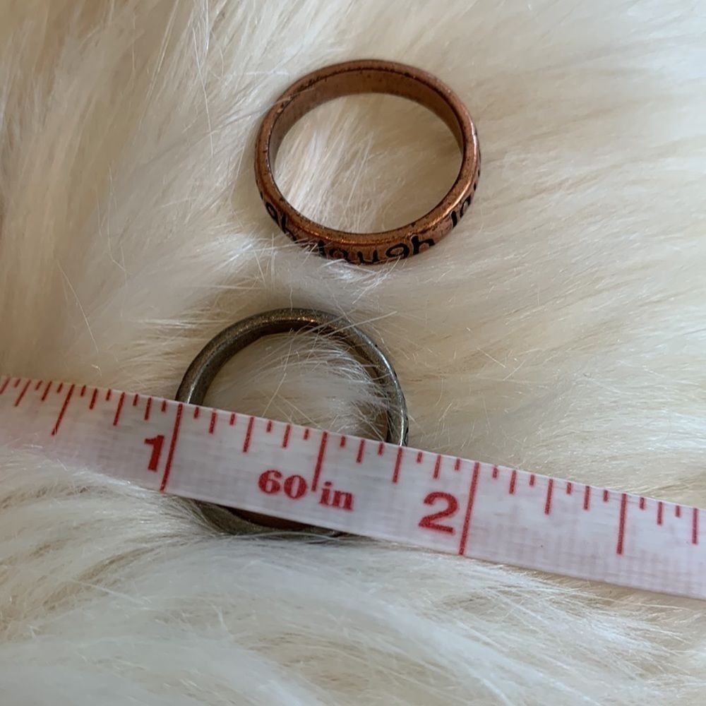 Silver Color and Bronze Color Stackable Rings Laugh & Love - Picture 5 of 5